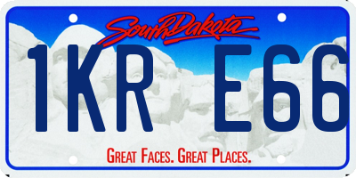 SD license plate 1KRE66