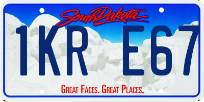 SD license plate 1KRE67