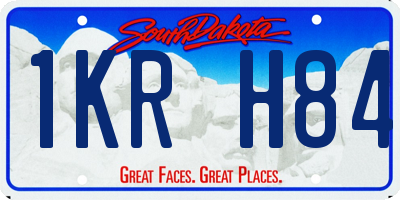 SD license plate 1KRH84