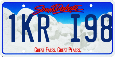 SD license plate 1KRI98