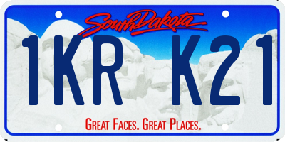 SD license plate 1KRK21