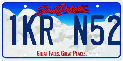 SD license plate 1KRN52