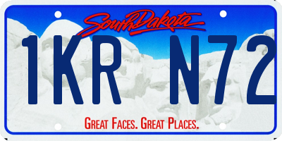 SD license plate 1KRN72