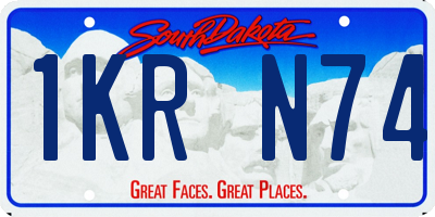 SD license plate 1KRN74
