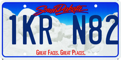 SD license plate 1KRN82