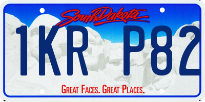 SD license plate 1KRP82