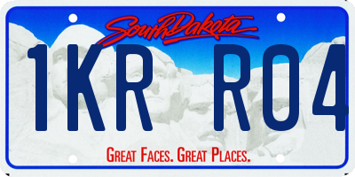 SD license plate 1KRR04