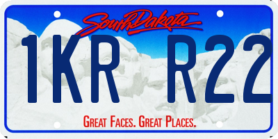 SD license plate 1KRR22