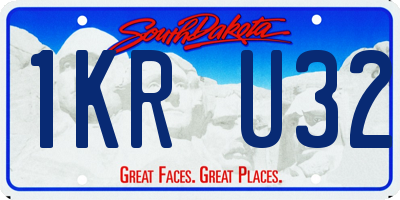SD license plate 1KRU32