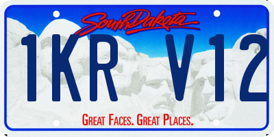 SD license plate 1KRV12