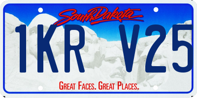 SD license plate 1KRV25