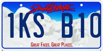 SD license plate 1KSB10