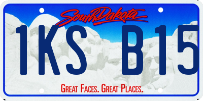 SD license plate 1KSB15