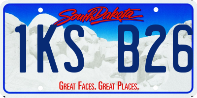 SD license plate 1KSB26