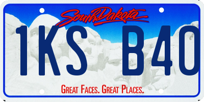 SD license plate 1KSB40