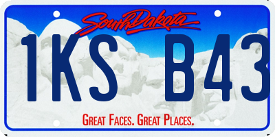 SD license plate 1KSB43