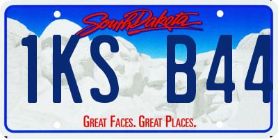 SD license plate 1KSB44