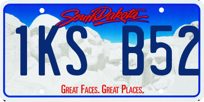 SD license plate 1KSB52