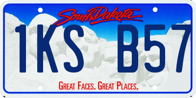 SD license plate 1KSB57