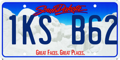 SD license plate 1KSB62