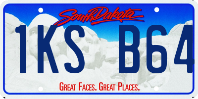 SD license plate 1KSB64