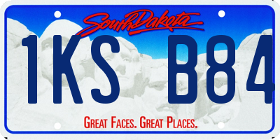 SD license plate 1KSB84