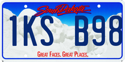 SD license plate 1KSB98