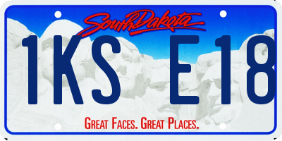 SD license plate 1KSE18