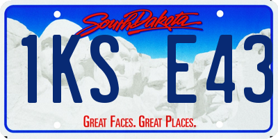 SD license plate 1KSE43
