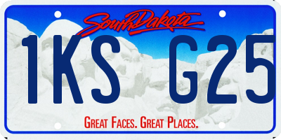 SD license plate 1KSG25