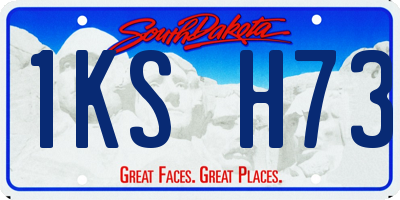 SD license plate 1KSH73