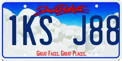 SD license plate 1KSJ88