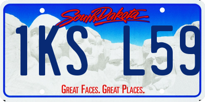 SD license plate 1KSL59
