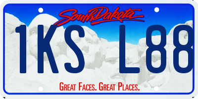 SD license plate 1KSL88