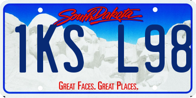 SD license plate 1KSL98