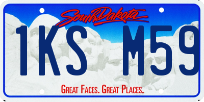SD license plate 1KSM59