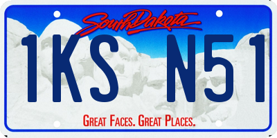 SD license plate 1KSN51