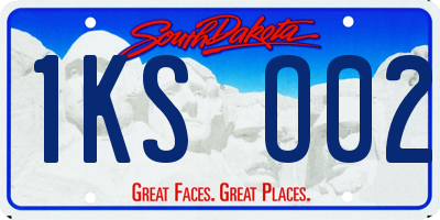 SD license plate 1KSO02