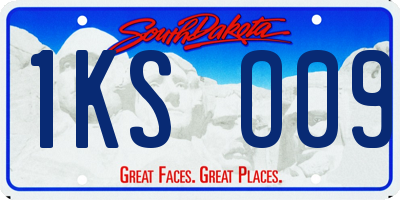SD license plate 1KSO09