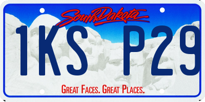 SD license plate 1KSP29