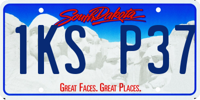 SD license plate 1KSP37