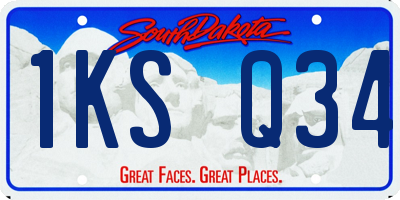 SD license plate 1KSQ34