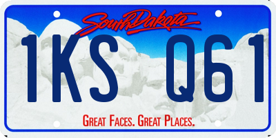 SD license plate 1KSQ61