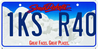 SD license plate 1KSR40