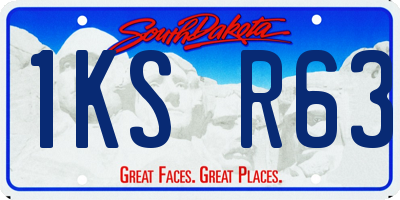 SD license plate 1KSR63