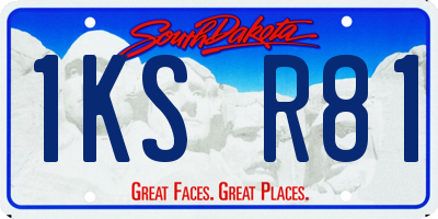 SD license plate 1KSR81
