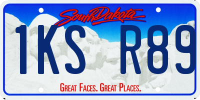 SD license plate 1KSR89