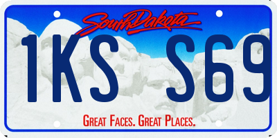 SD license plate 1KSS69