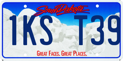 SD license plate 1KST39