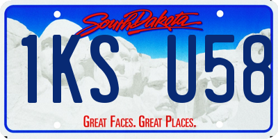 SD license plate 1KSU58